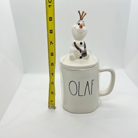 New Rae Dunn Disney Frozen Mug,  Olaf figure ceramic topper - Picture 9 of 9